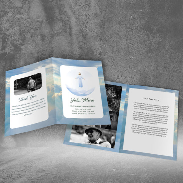 Order of Service Funeral Printing in London | Heavenly Theme